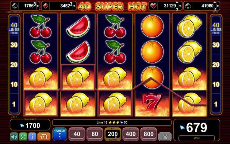40 Super Hot Slots Slingo