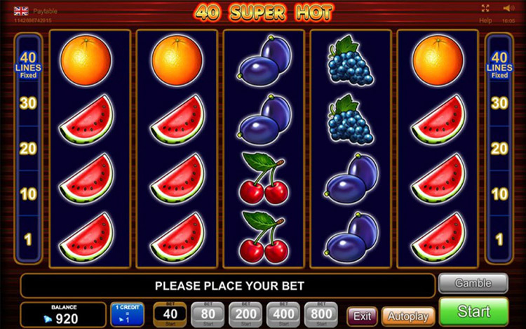 40 Super Hot Slots Slingo