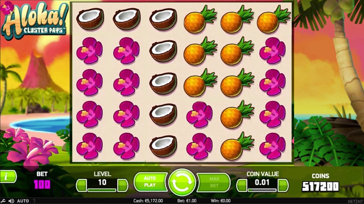 Aloha! Cluster Pays Slots Slingo