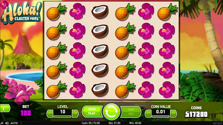 Aloha! Cluster Pays Slots Slingo