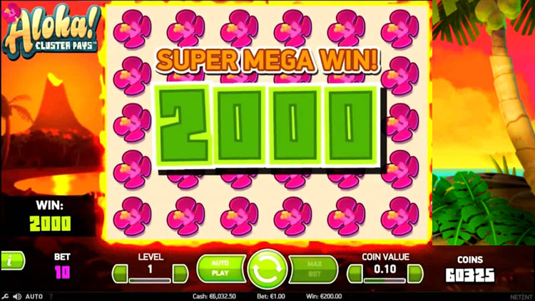 Aloha! Cluster Pays Slots Slingo