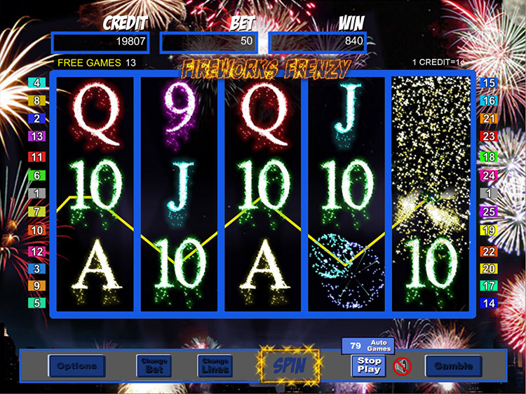 Fireworks Frenzy Slots Slingo