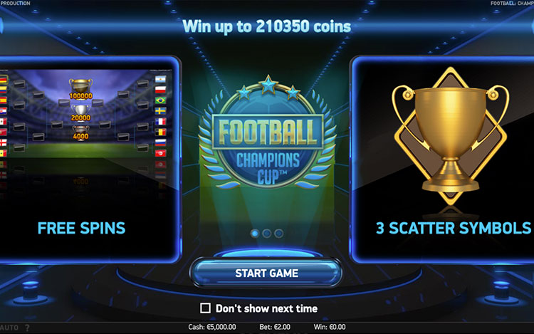 Football: Champions Cup Slots Slingo