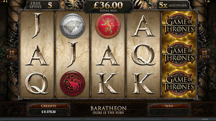 Game of Thrones 15 Lines Slots Slingo