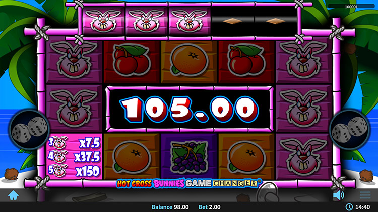 Hot Cross Bunnies Game Changer Slots Slingo