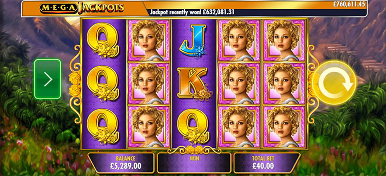 MegaJackpots Golden Goddess Slots Slingo