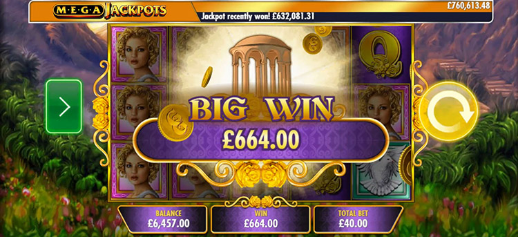 MegaJackpots Golden Goddess Slots Slingo