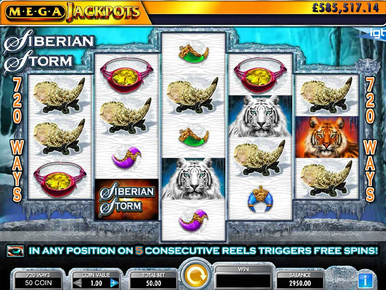 MegaJackpots Siberian Storm Slots Slingo