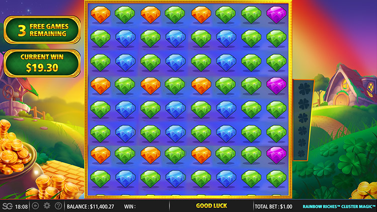 Rainbow Riches Cluster Magic Slots Slingo