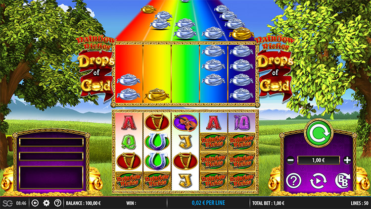 Rainbow Riches Drops of Gold Slots Slingo