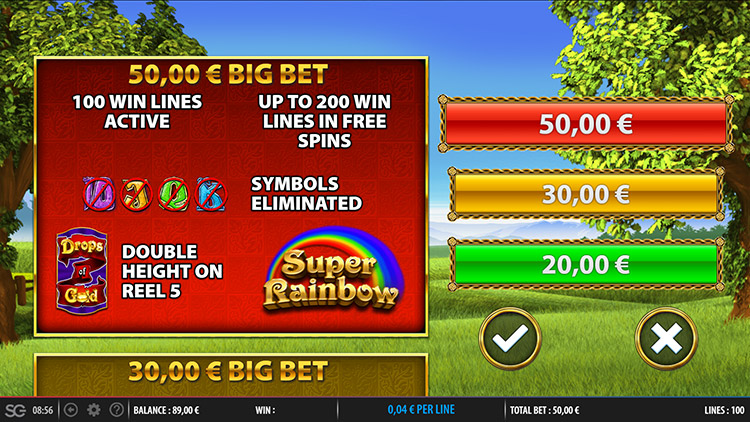 Rainbow Riches Drops of Gold Slots Slingo