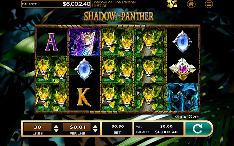 Shadow of the Panther Slots Slingo