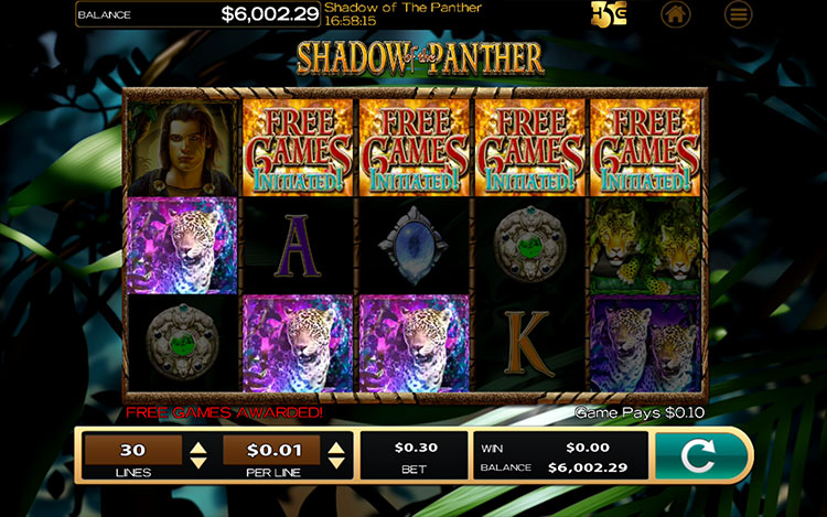 Shadow of the Panther Slots Slingo
