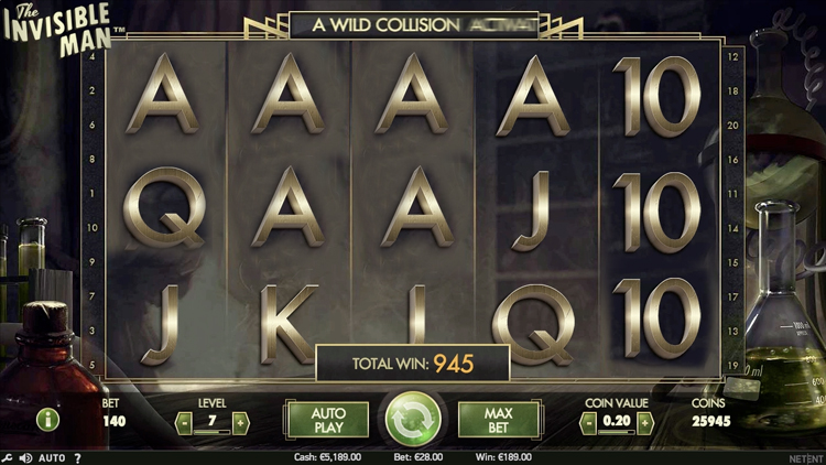 The Invisible Man Slots Slingo