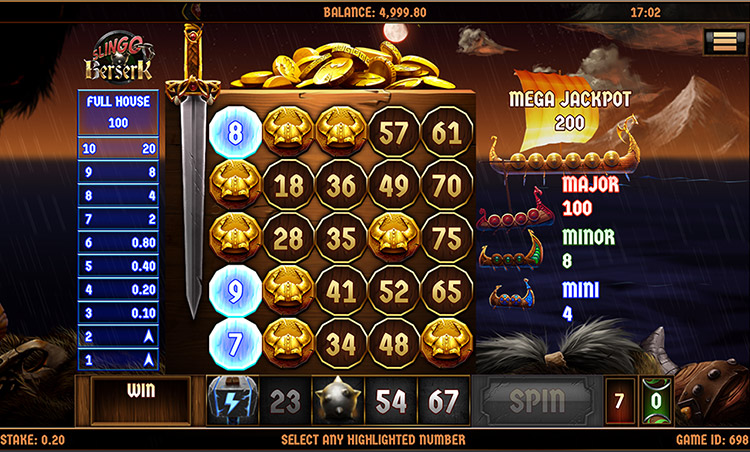 Slingo Berserk Slots Slingo