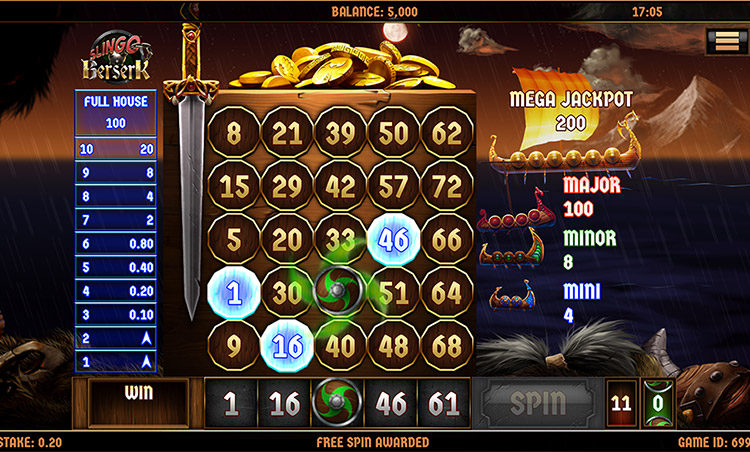 Slingo Berserk Slots Slingo