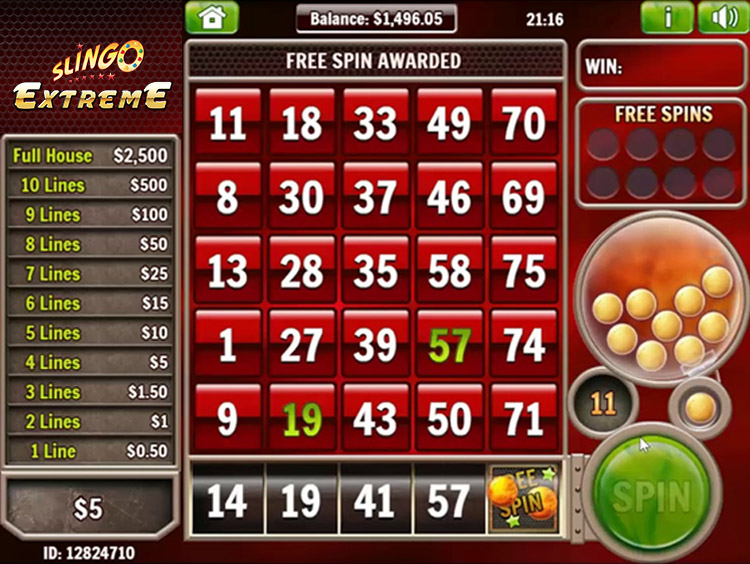 Slingo Extreme Slots Slingo