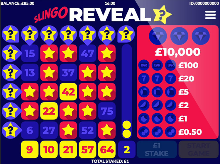 Slingo Reveal slot