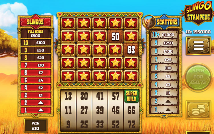 Slingo Stampede slot