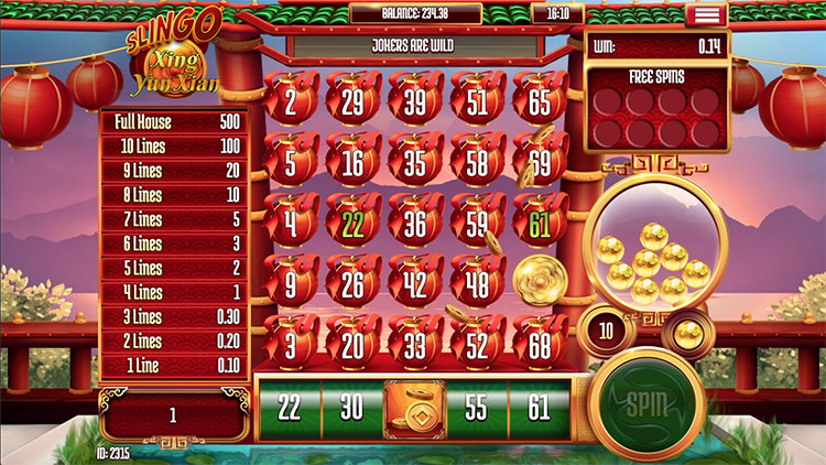 Slingo Xing Yun Xian Slots Slingo