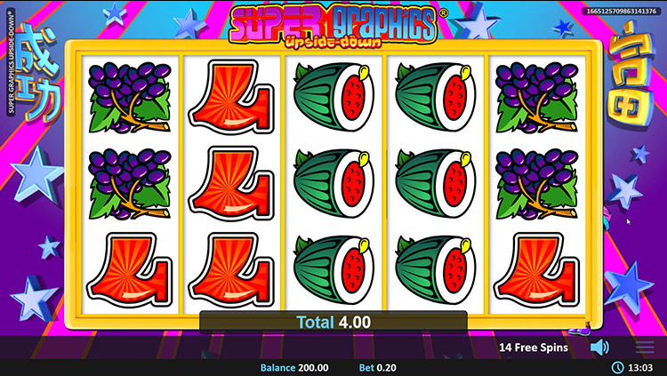 Super Graphics Upside Down Slots Slingo