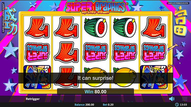 Super Graphics Upside Down Slots Slingo