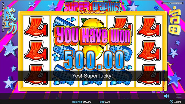 Super Graphics Upside Down Slots Slingo