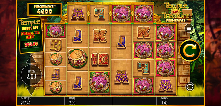 Temple of Treasures Megaways Slots Slingo