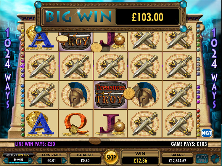 Treasures of Troy Slots Slingo
