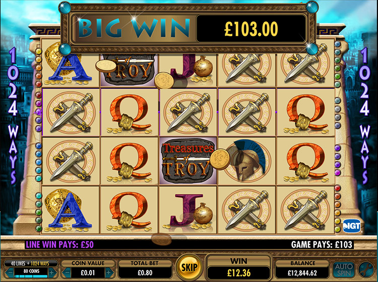 Treasures of Troy Slots Slingo