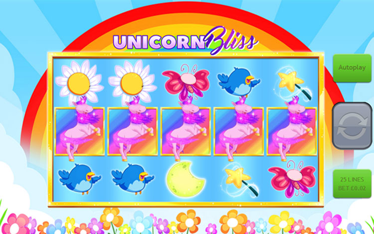 Unicorn Bliss Slots Slingo