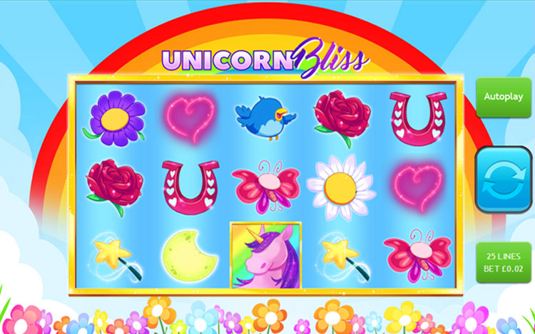 Unicorn Bliss Slots Slingo