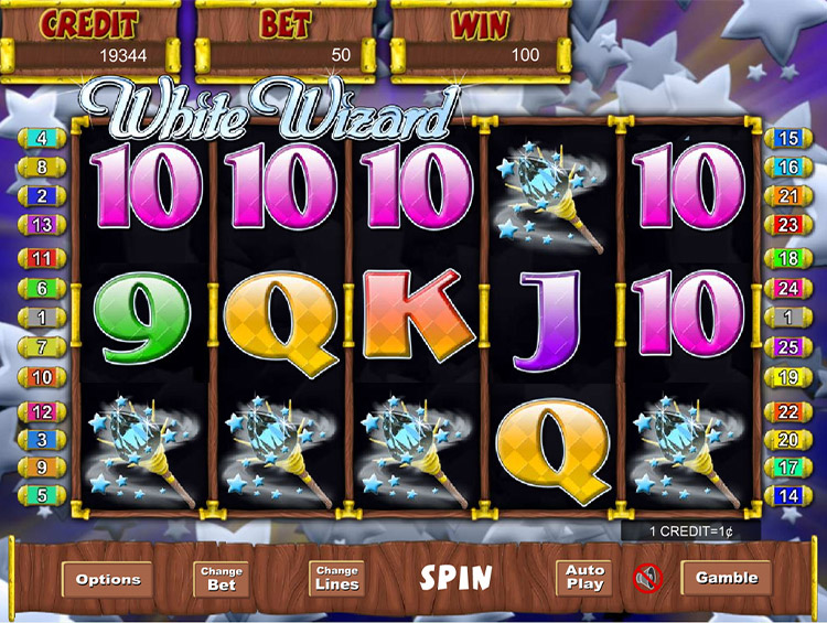 White Wizard Slots Slingo