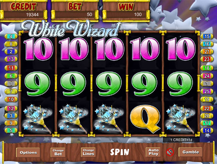 White Wizard Slots Slingo