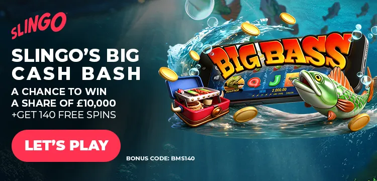 Slingo’s Big Cash Bash - Get 140 Free Spins